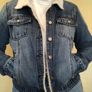 Denim Jean Fur Jacket